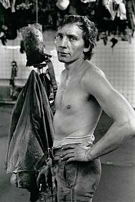 Bergmann nach der Schicht in der Kaue